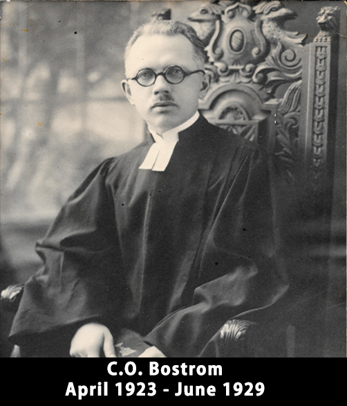 Historical portrait of Rev. C.O. Bostrom