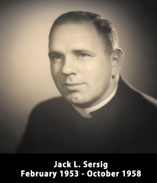 Historical portrait of Rev. Jack L. Sersig